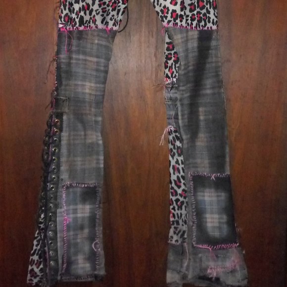 (Jimmy Webb's)Agatha Blois/NYC Leather Stage Pants - Picture 3 of 9